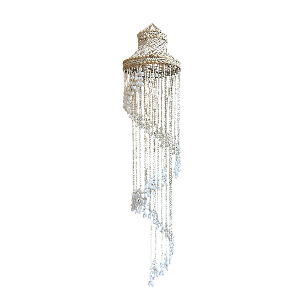 Seashell Spiral Wind Chime /Chandelier Decor. 48 in L X 10 1/2 in. W. New